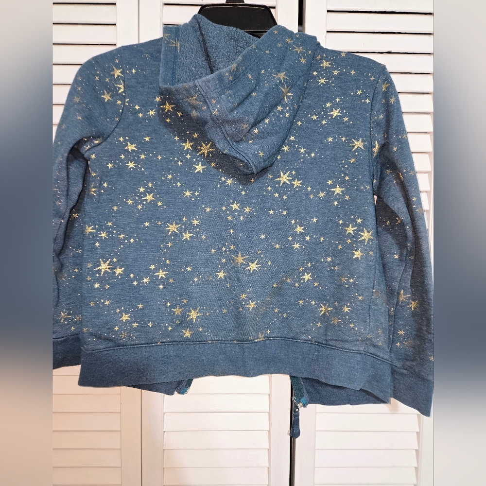 Cat & Jack Girl's M Teal Star Hoodie - Picture 8 of 10